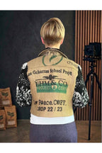 Jeansjacke mit Puffärmeln (Unikat)