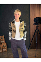 Jeansjacke mit Puffärmeln (Unikat)