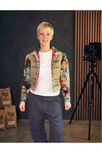 Jeansjacke mit Puffärmeln (Unikat)