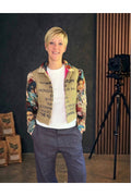Jeansjacke mit Puffärmeln (Unikat)