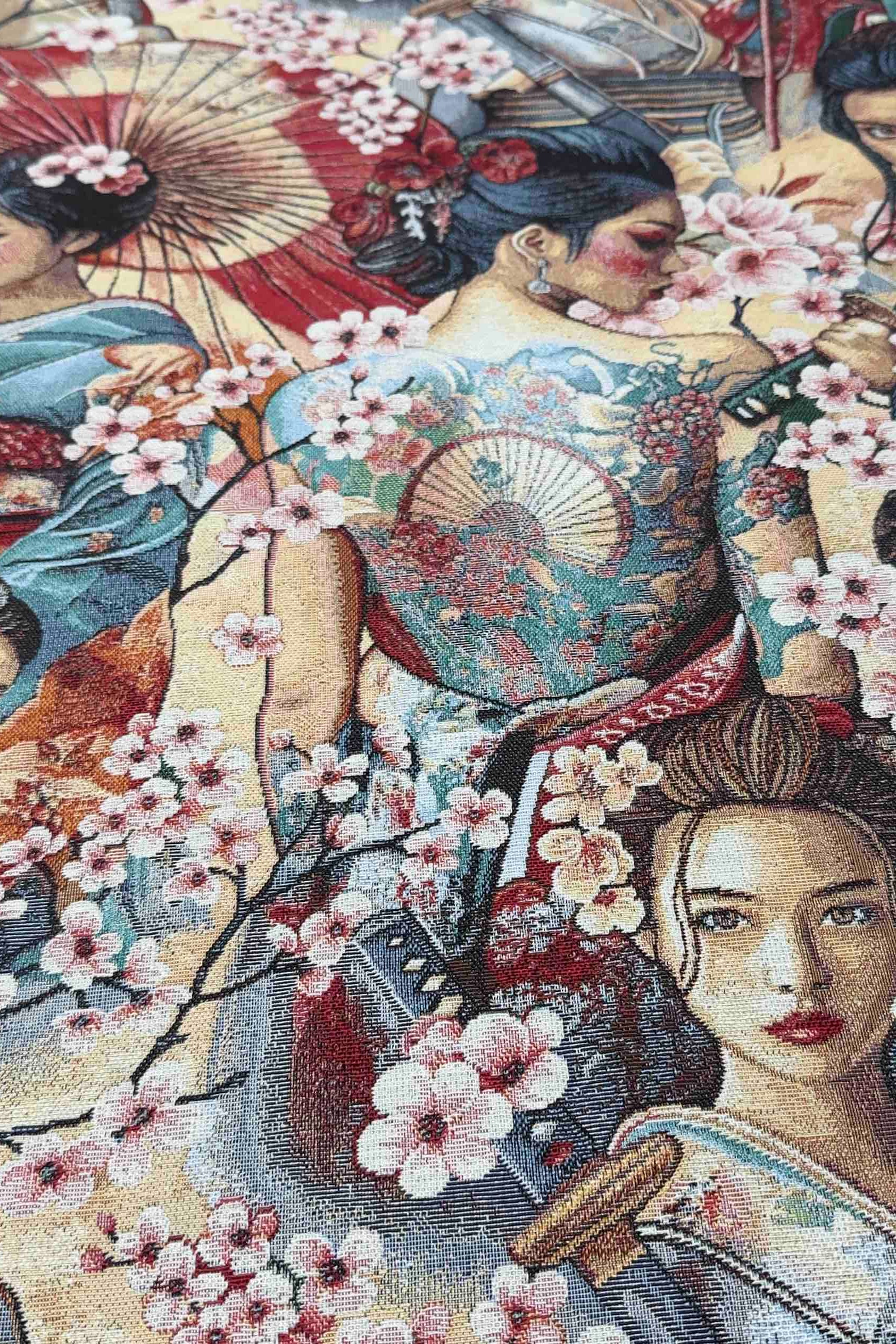 Jacquard-Blazer mit Geisha-Webmuster und Stehkragen