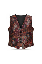 Florale Jacquard-Weste in Magenta